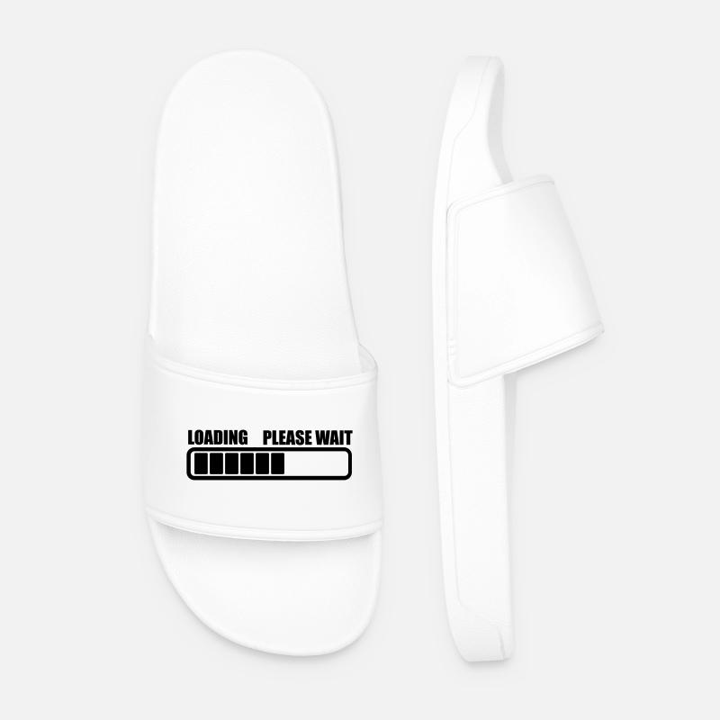 Charging wait a while - Men’s Pool Sliders - white