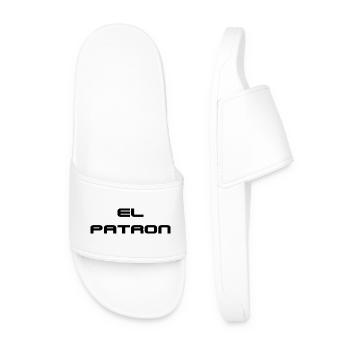El Patron Lettering – Stylischer Spruch - Männer Badelatschen - Weiß - Vorne