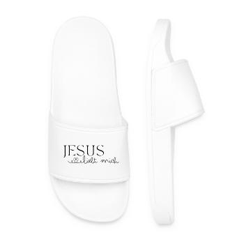 Jesus liebt mich - Männer Badelatschen - Weiß - Vorne