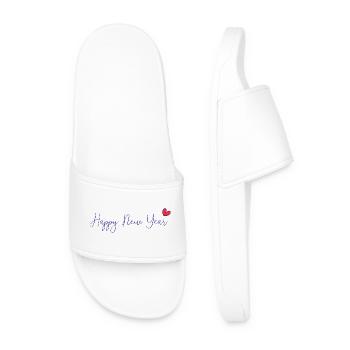 CHRISTMAS. YEAR. ANNIVERSARY. RETIREMENT. DAD. MAMAM. - Men’s Pool Sliders - white - Front