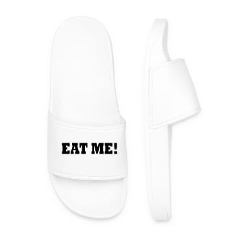 Eat me - Männer Badelatschen - Weiß - Vorne