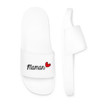 MAMIE. GRAND-MERE. FÊTE DES MÈRES. BONNE FÊTE - Claquettes Homme - blanc - Devant
