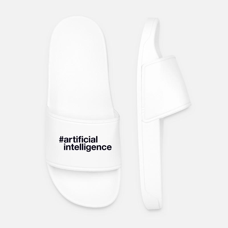 Artificial Intelligence Ki - Men’s Pool Sliders - white
