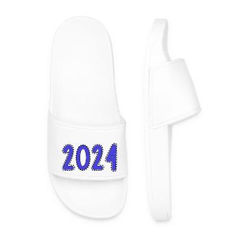 2024. FROHES NEUES JAHR. SILVESTER. NEUJAHR - Männer Badelatschen - Weiß - Vorne
