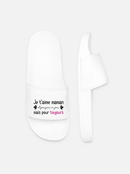 Je t'aime maman - Claquettes Homme - blanc