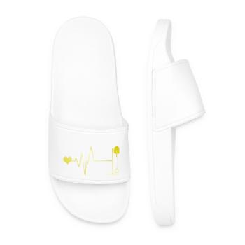Shovel Pulse Heart Love - Men’s Pool Sliders - white - Front