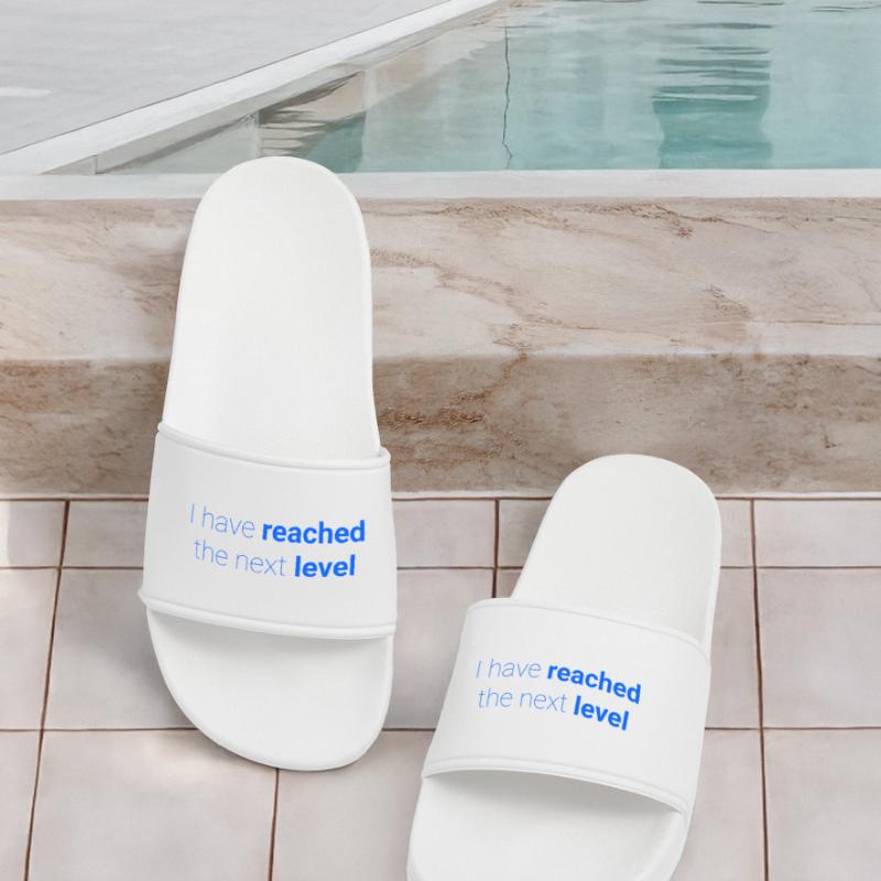 Abstract contrast pattern for self-expression Men’s Pool Sliders