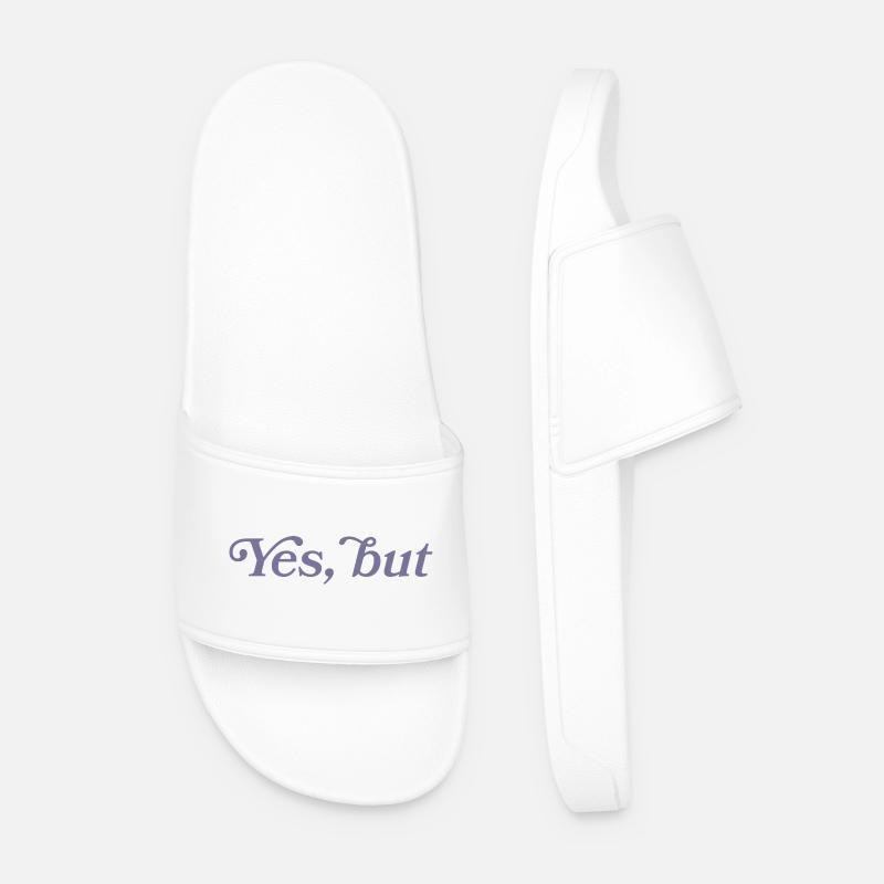 Ja, aber... - Männer Badelatschen - Weiß
