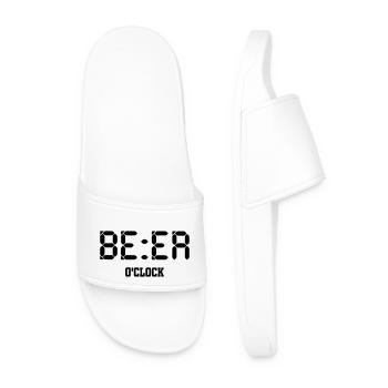 l'heure de la bière - Claquettes Homme - blanc - Devant