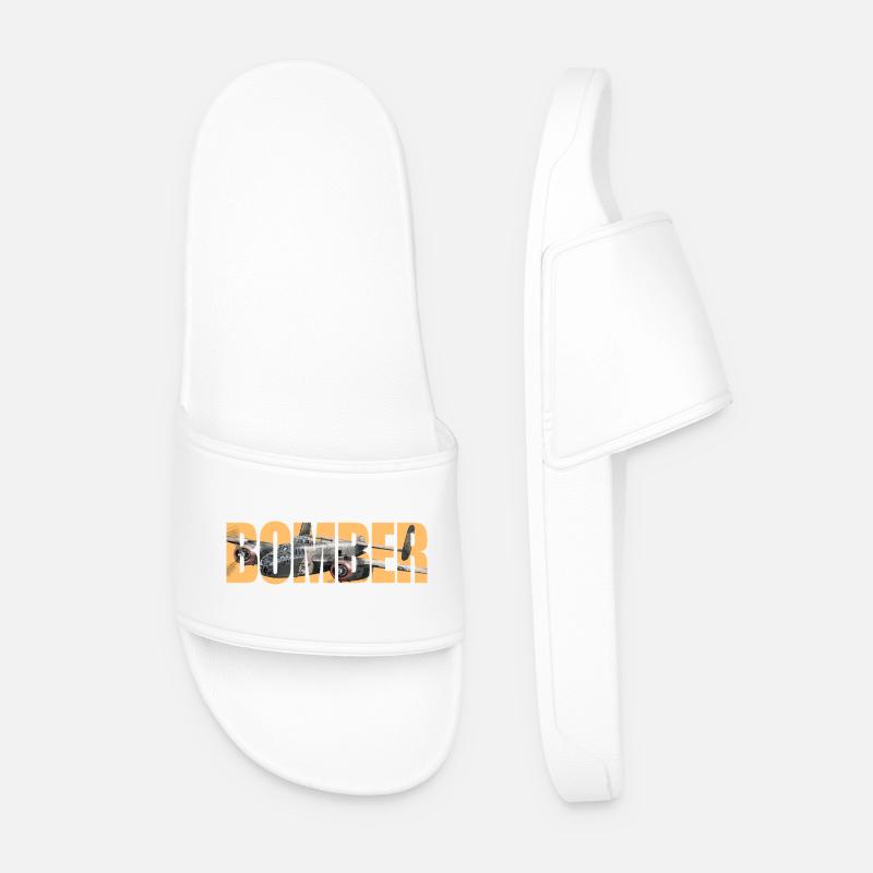 Bomber B-25 Mitchell - Men’s Pool Sliders - white