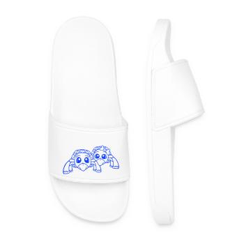 2 Turtles Couple In Love Man Woman Love - Men’s Pool Sliders - white - Front