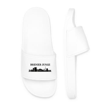 Bremen Boy Skyline Silhouette - Men’s Pool Sliders - white - Front