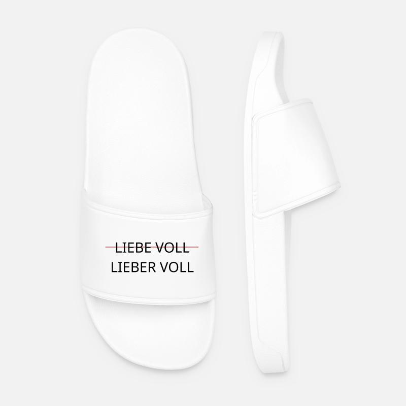 Lovingly-Dear Full - Men’s Pool Sliders - white