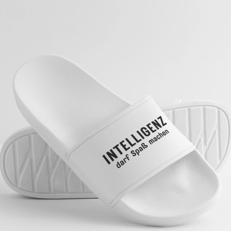Intelligence can be fun Statement Design Men’s Pool Sliders
