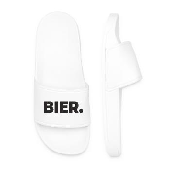 Bier. – Mehr braucht man nicht - Männer Badelatschen - Weiß - Vorne