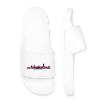 Bordeaux City Skyline Place de la Bourse Art - Men’s Pool Sliders - white - Front