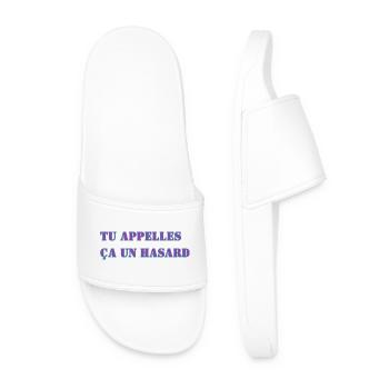 TU APPELLES ÇA UN HASARD - Claquettes Homme - blanc - Devant