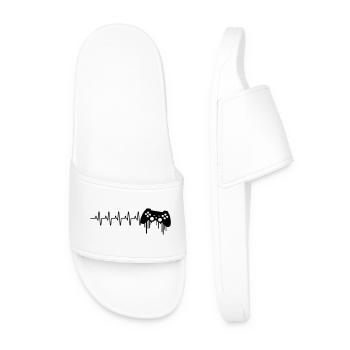 Heartbeat gaming controller - Men’s Pool Sliders - white - Front