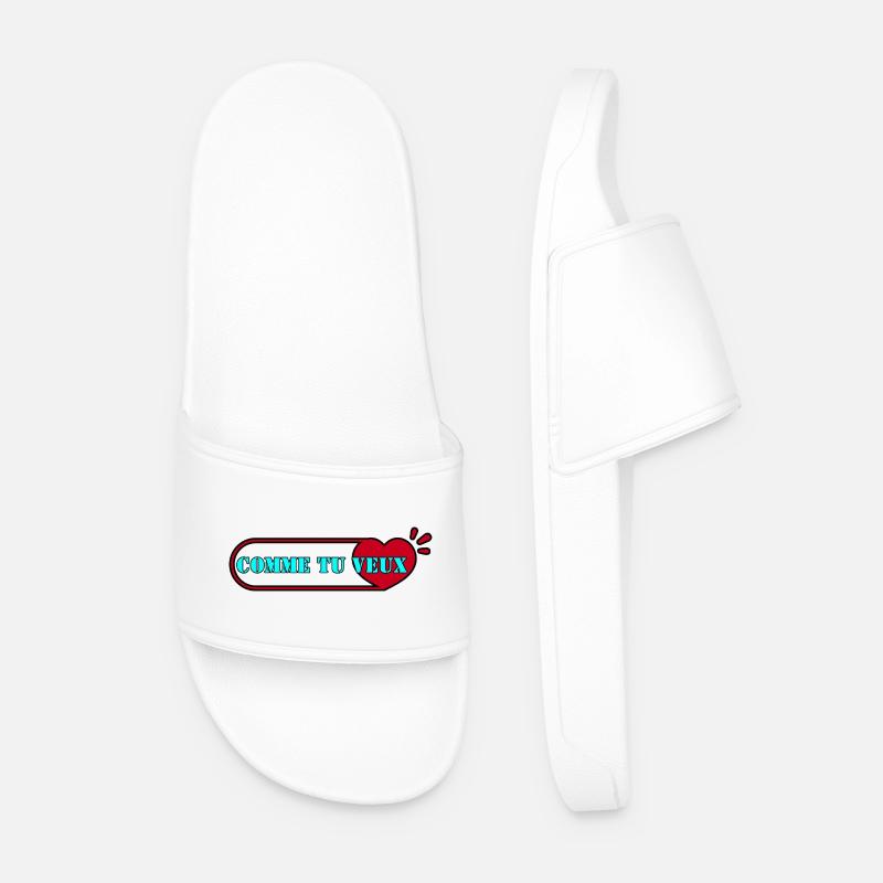 WIE DU WILLST. - Männer Badelatschen - Weiß