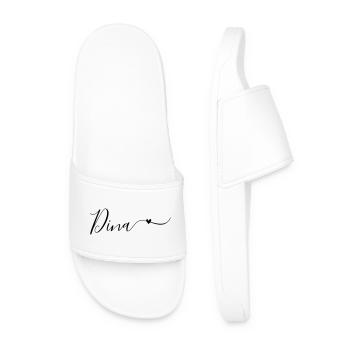 Prénom Dina Prénom décoratif - Claquettes Homme - blanc - Devant