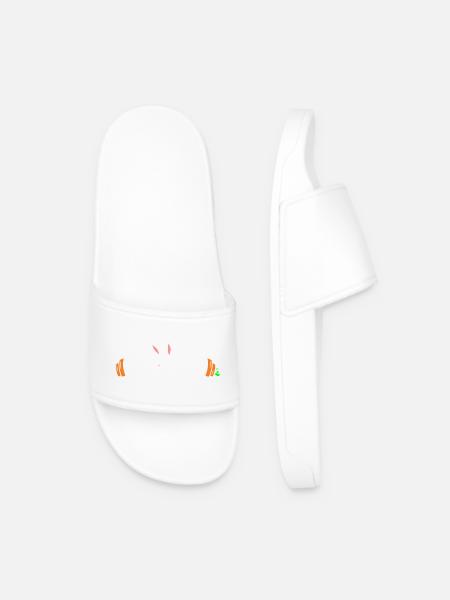 Bunny Carrots Dumbbell Weights - Men’s Pool Sliders - white