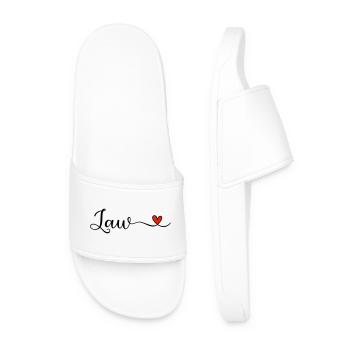 Lettrage Jura Law Heart - Claquettes Homme - blanc - Devant