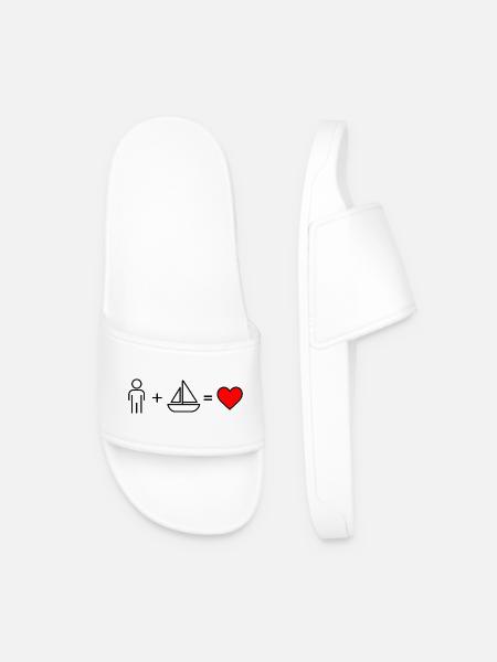 Segeln ist Liebe – Sailor Equation - Männer Badelatschen - Weiß