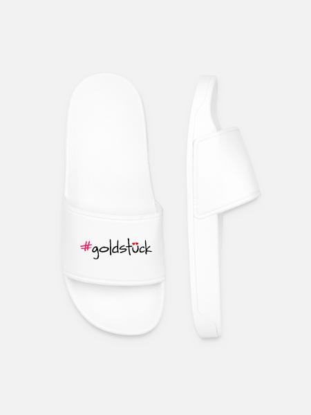 #goldstück - Men’s Pool Sliders - white
