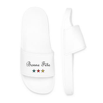 BONNE FÊTE. FÊTE DES MÈRES. FÊTE DES PÈRES. FÊTE - Claquettes Homme - blanc - Devant
