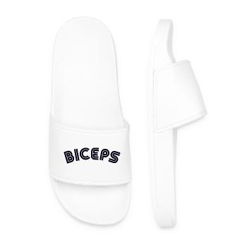 BICEPS Gym Entraînement musculaire - Claquettes Homme - blanc - Devant