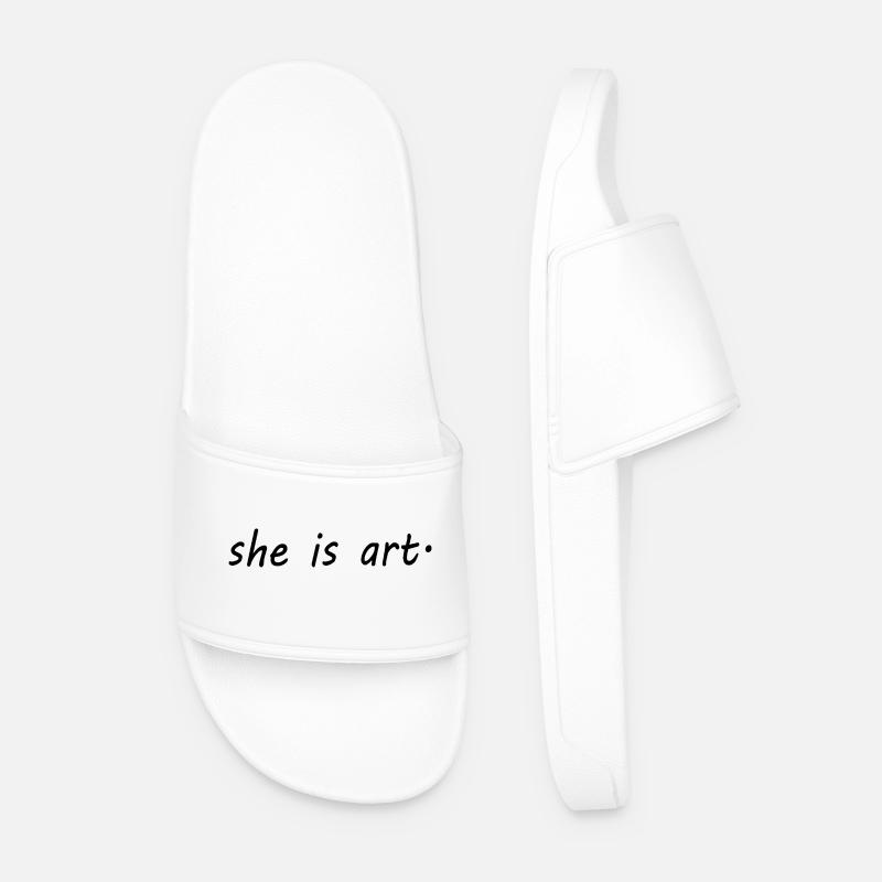 She is art - Ciabatte per il mare da uomo - bianco