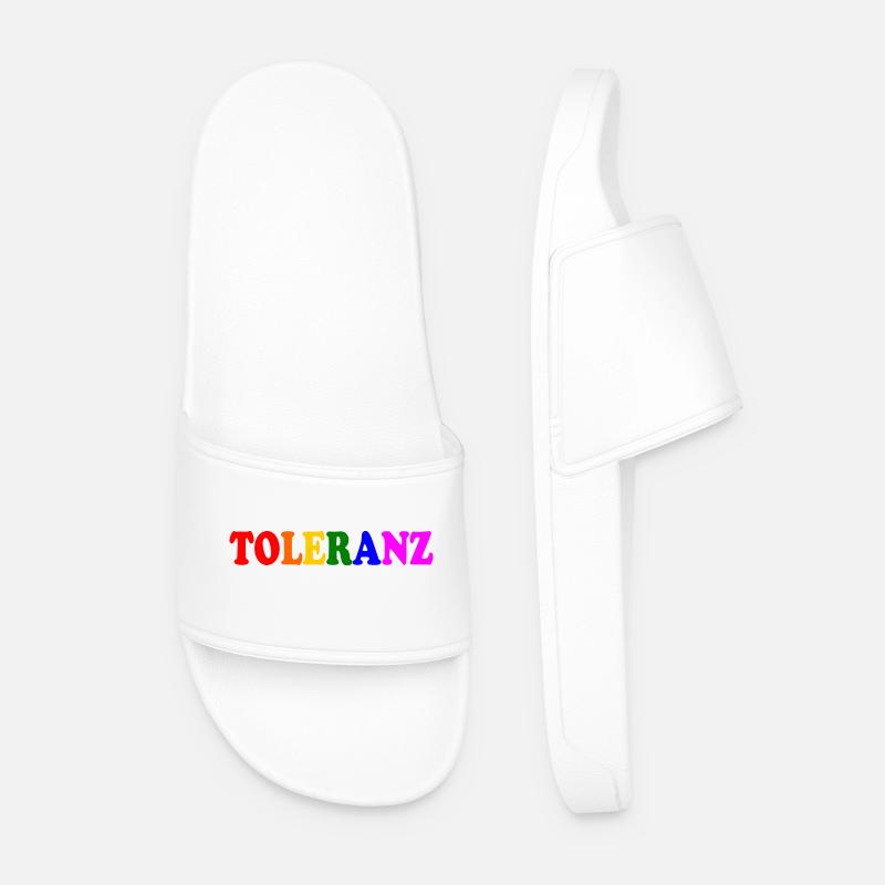Toleranz - Männer Badelatschen - Weiß