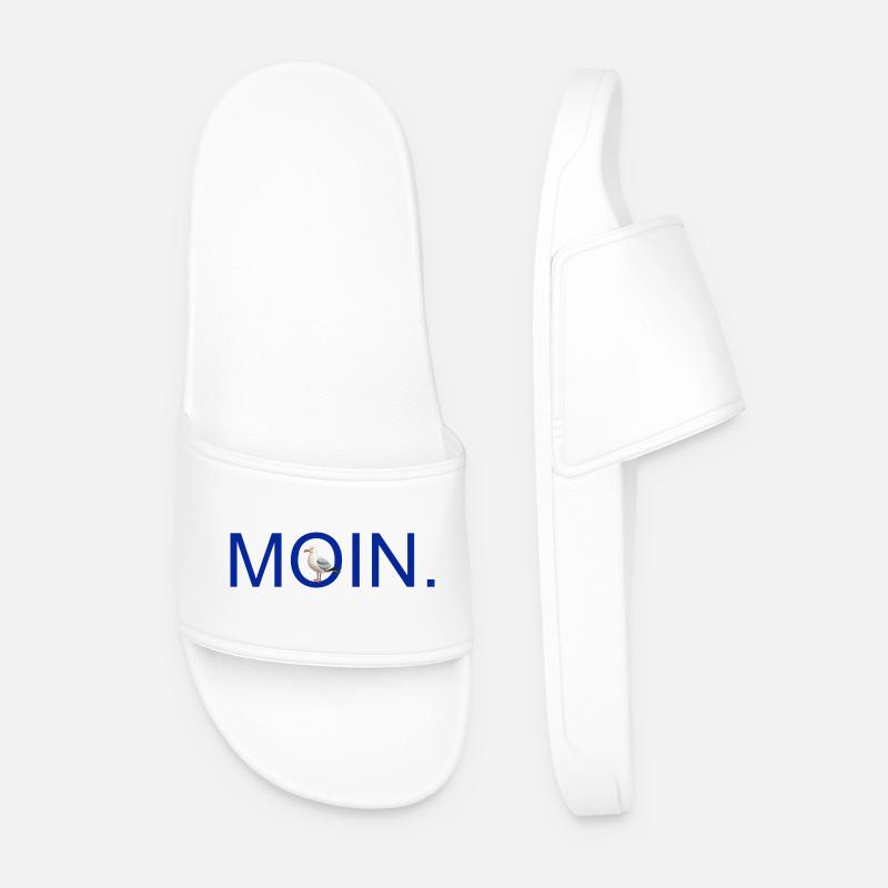 MOIN. mit Möve - Männer Badelatschen - Weiß