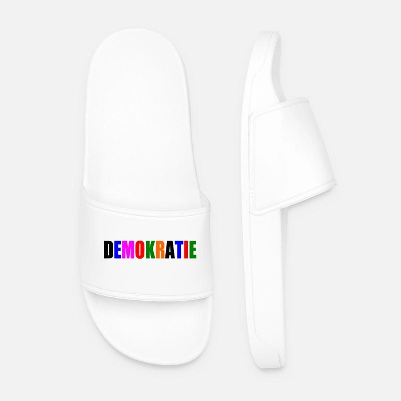 Democracy - Men’s Pool Sliders - white