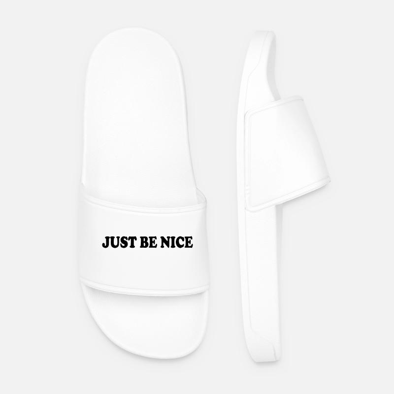 Just be nice - Men’s Pool Sliders - white