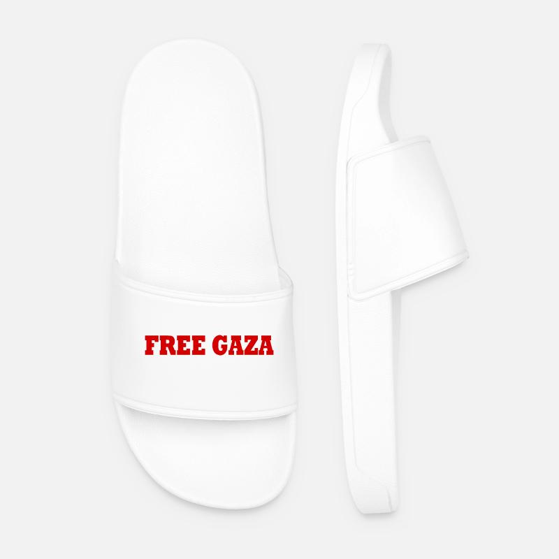 Free gaza - Männer Badelatschen - Weiß