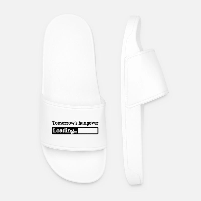 Tomorrow's hangover loading - Men’s Pool Sliders - white