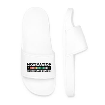 Motivation is loaded - Men’s Pool Sliders - white - Front