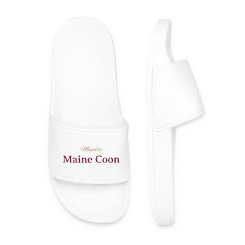 Majestic Maine Coon cat - Claquettes Homme - blanc - Devant
