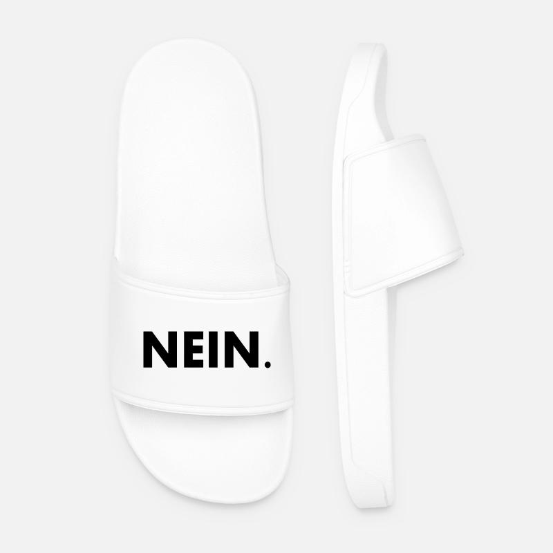 Nein - Männer Badelatschen - Weiß