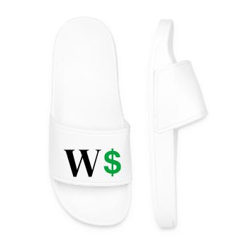 Letter w dollar - Men’s Pool Sliders - white - Front