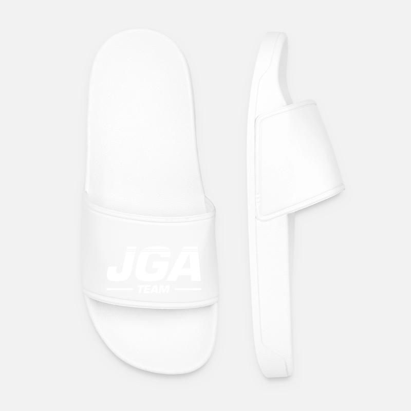 JGA Team Junggesellenabschied - Männer Badelatschen - Weiß