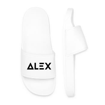 Prénom Alex - Claquettes Homme - blanc - Devant