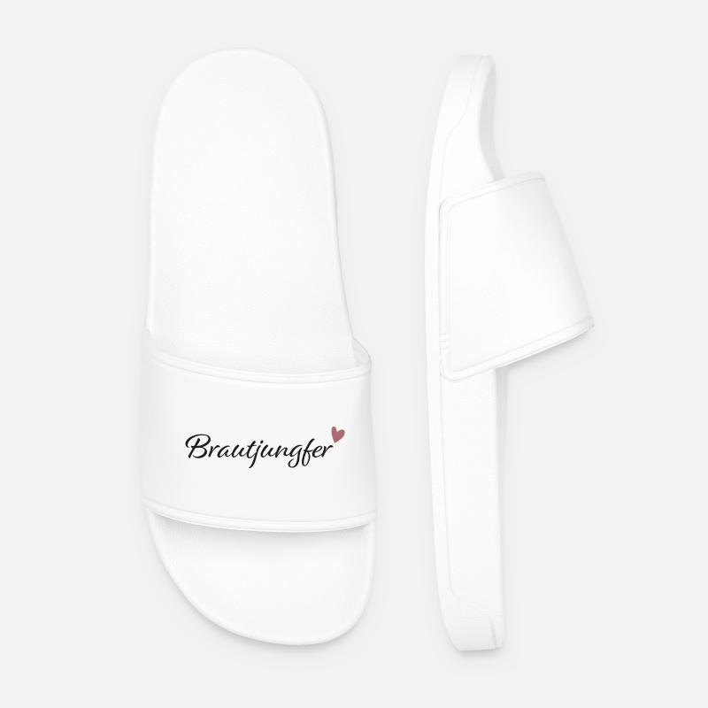Brautjungfer - Männer Badelatschen - Weiß
