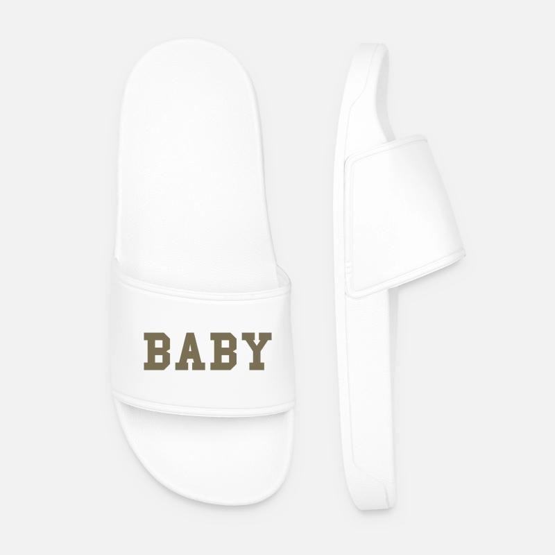 BABY – College Style Statement - Männer Badelatschen - Weiß
