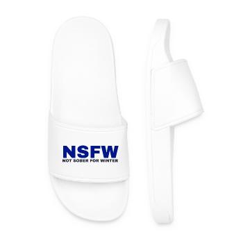 Not Sober For Winter - Mulled Wine Lovers - Men’s Pool Sliders - white - Front