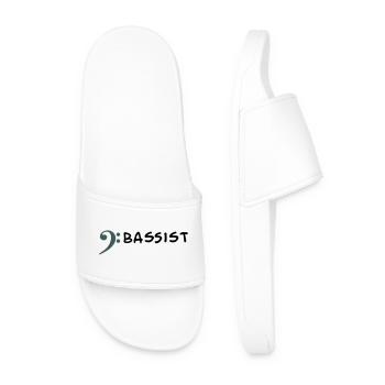 Je joue de la basse - Je suis bassiste - Claquettes Homme - blanc - Devant