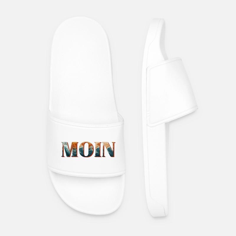 MOIN & Moinsen - Männer Badelatschen - Weiß