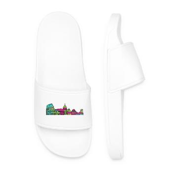 Colossée de la Skyline de Rome City Art moderne en ligne - Claquettes Homme - blanc - Devant