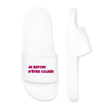 I REFUSE TO BE CALMED DOWN - Men’s Pool Sliders - white - Front